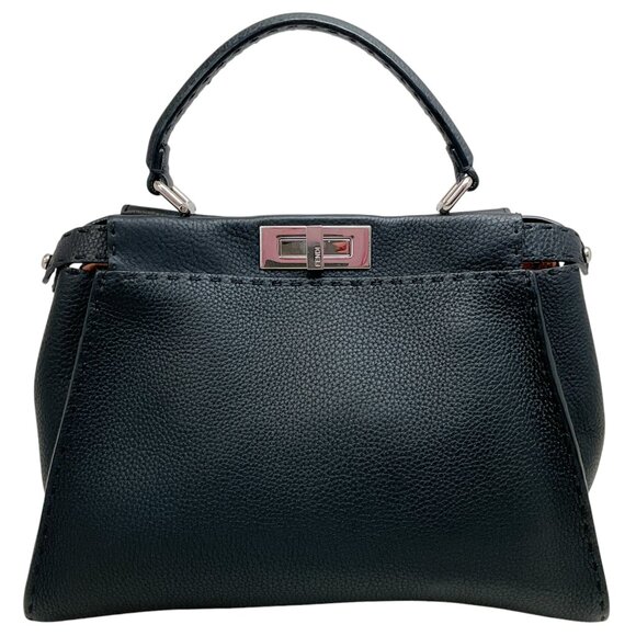 Fendi Black Leather Iconic Peekaboo Bag - Picture 1 of 11